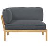 vidaXL Sofa Set Plain Anthracite 132 x 92 x 69 cm Solid Acacia Wood