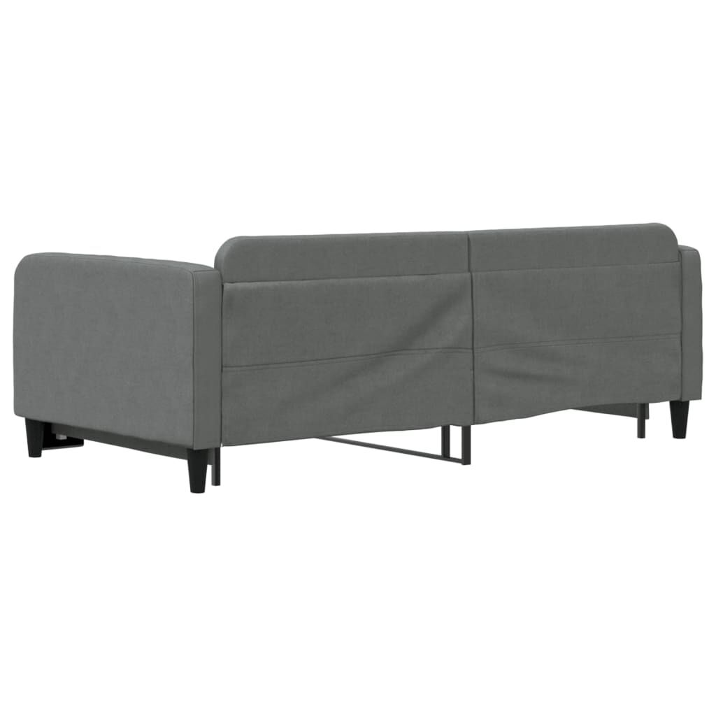 vidaXL Daybed with Trundle without Mattress Dark Grey 100x190 cm