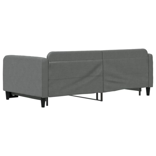 vidaXL Daybed with Trundle without Mattress Dark Grey 100x190 cm