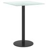 vidaXL Table Top White 30x30 cm 6 mm Tempered Glass with Marble Design