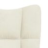 vidaXL Relaxing Chair Cream White Velvet