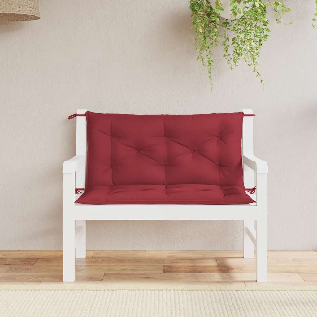 vidaXL Garden Bench Cushion Wine Red 100x(50+50)x7cm Oxford Fabric