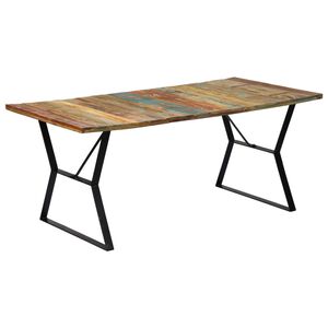 vidaXL Dining Table 180x90x76 cm Solid Reclaimed Wood