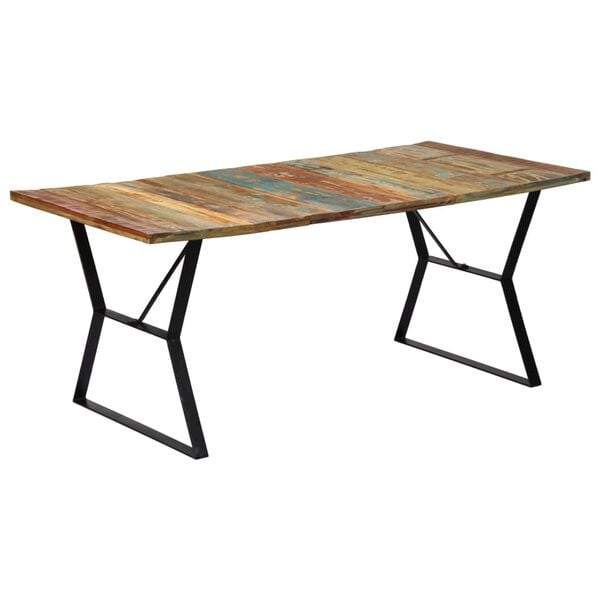 vidaXL Dining Table 180x90x76 cm Solid Reclaimed Wood