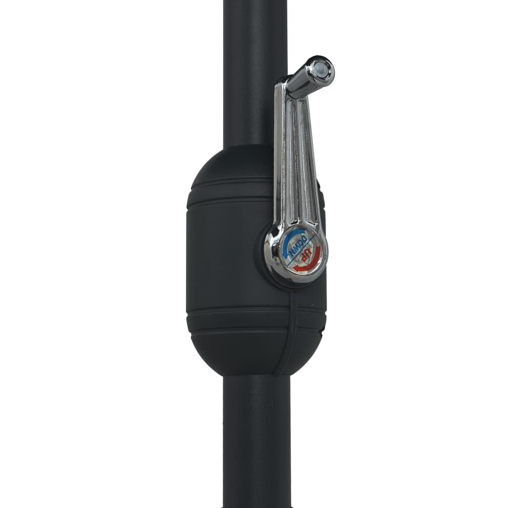 vidaXL Garden Parasol with Aluminium Pole 270x246 cm Black