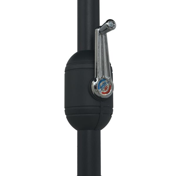 vidaXL Garden Parasol with Aluminium Pole 270x246 cm Black