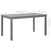 vidaXL 5 Piece Outdoor Dining Set Grey Solid Acacia Wood