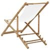 vidaXL Outdoor Deck Chair Bamboo and Canvas