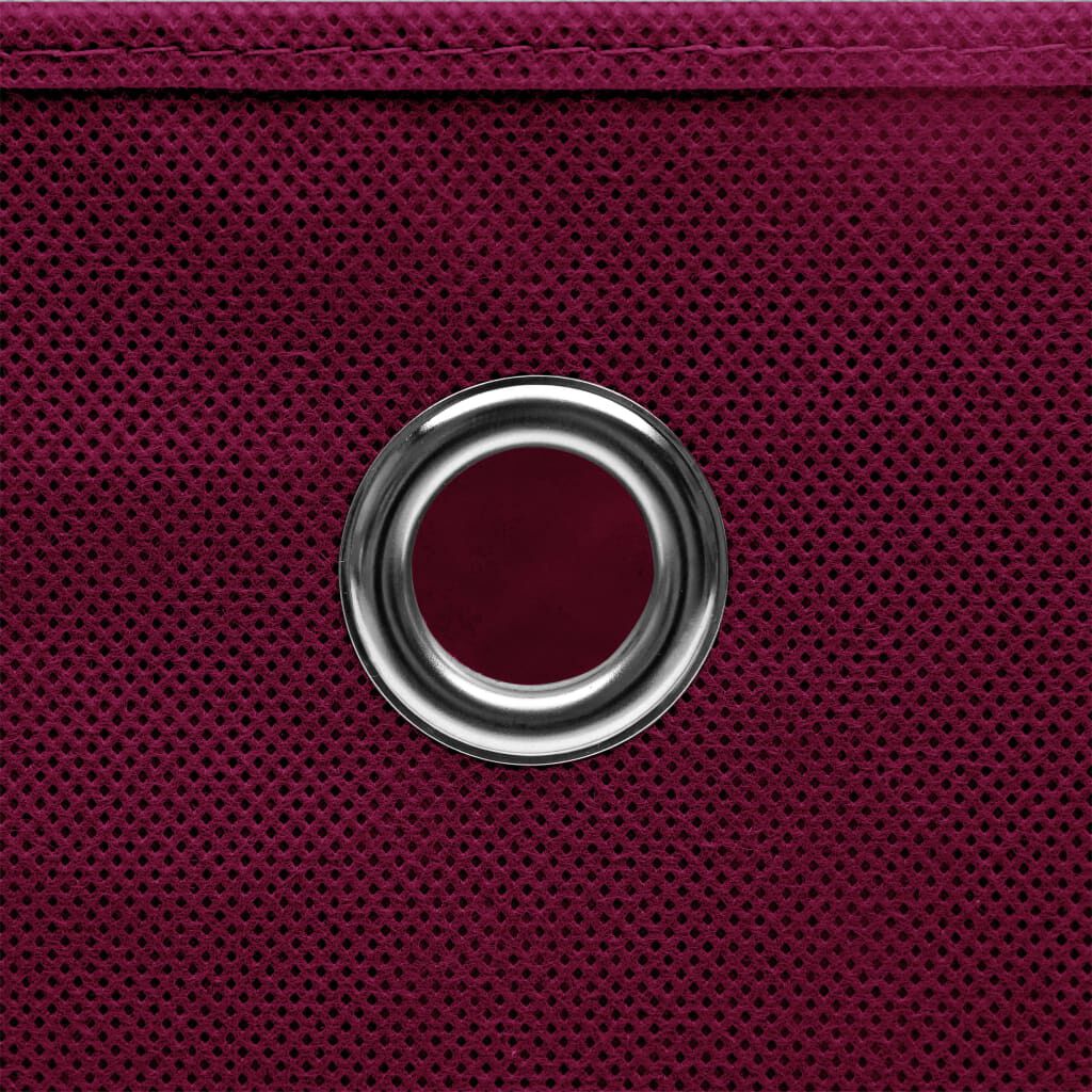 vidaXL Storage Boxes 4 pcs Dark Red 32x32x32 cm Fabric