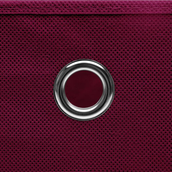vidaXL Storage Boxes 4 pcs Dark Red 32x32x32 cm Fabric