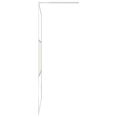 vidaXL Walk-in Shower Wall ESG Glass with Stone Design 100x195 cm