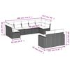 vidaXL 9 Piece Garden Sofa Set with Cushions Black Poly Rattan