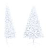 vidaXL Artificial Half Pre-lit Christmas Tree with Ball Set White 180 cm