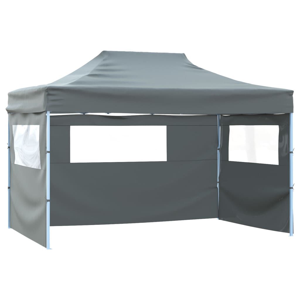 vidaXL Foldable Tent Pop-Up with 4 Side Walls 3x4.5 m Anthracite