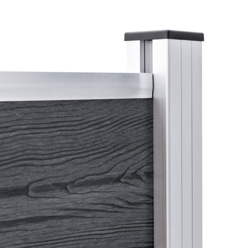 vidaXL Fence Posts 2 pcs Aluminium 185 cm