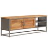 vidaXL TV Cabinet Recycled Teak and Steel 120x30x40 cm