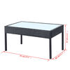 vidaXL 4 Piece Garden Lounge Set with Cushions Poly Rattan Black