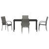 vidaXL Garden Dining Set 5 pcs Grey Powder-Coated Steel