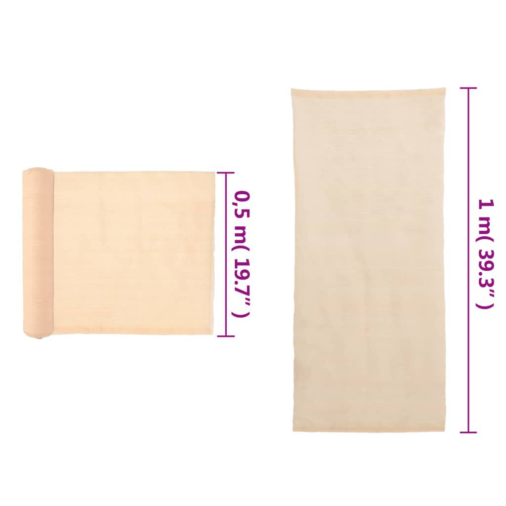 vidaXL Privacy Net HDPE 1x25 m Beige