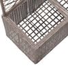 vidaXL Trellis Raised Bed with 2 Pots 58x30x107 cm Poly Rattan Brown