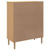 vidaXL Highboard SENJA Rattan Look Brown 90x40x112 cm Solid Wood Pine