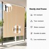 vidaXL Outdoor Roller Blind Orange and White 150x270 cm Fabric&Steel