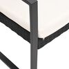 vidaXL 2-Seater Garden Bench with Cushions Black PP Rattan