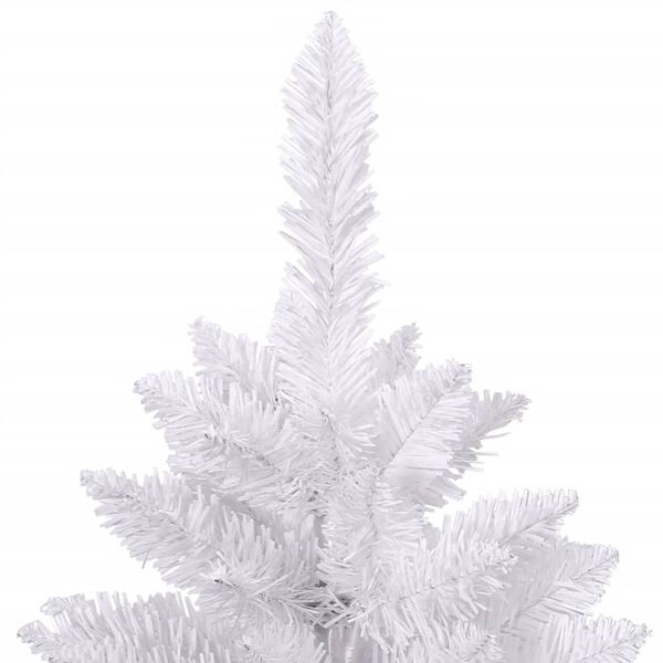 vidaXL Artificial Hinged Christmas Tree with Stand White 150 cm