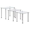 vidaXL Nesting Tables 3 pcs Transparent Tempered Glass