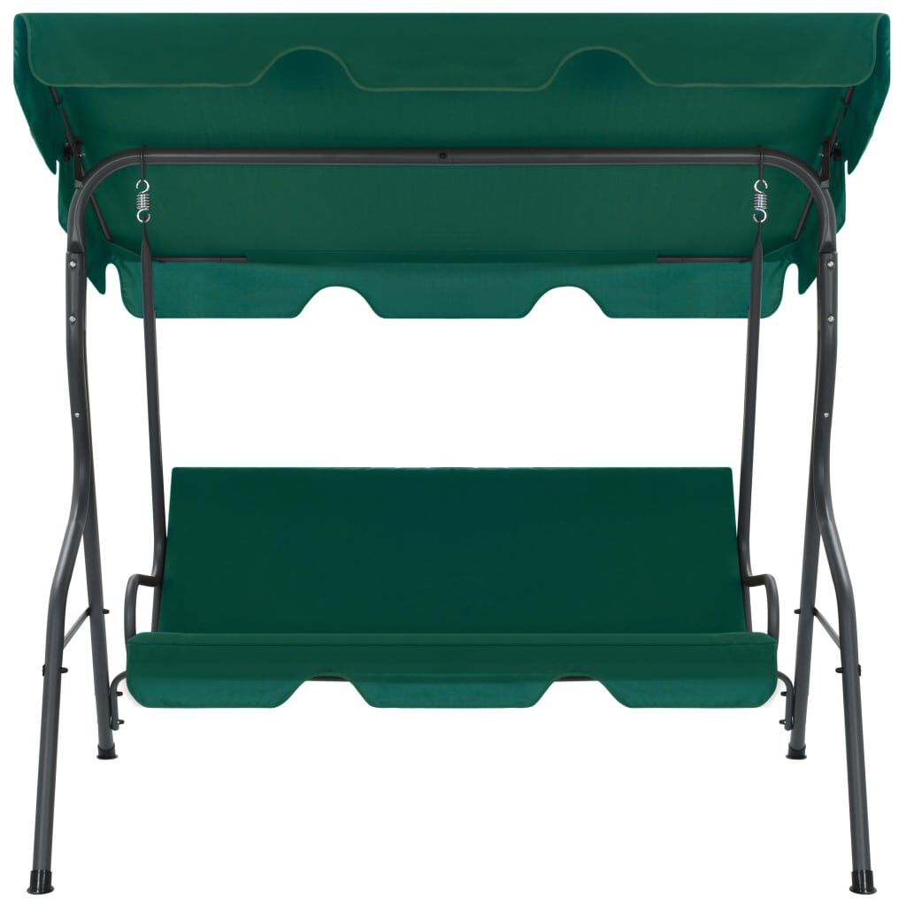 vidaXL Garden Swing Bench Green 170x110x153 cm Fabric