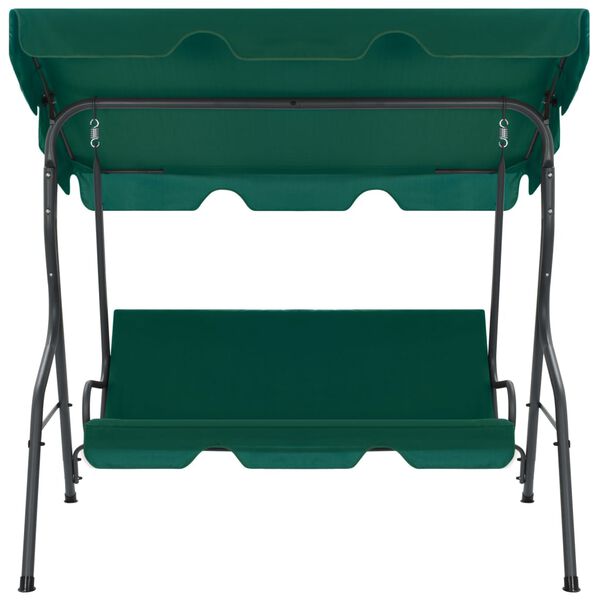 vidaXL Garden Swing Bench Green 170x110x153 cm Fabric