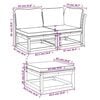 vidaXL 3 Piece Garden Lounge Set with Cushions Solid Wood Acacia