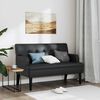 vidaXL Bench with Backrest Black 112x65.5x75 cm Faux Leather