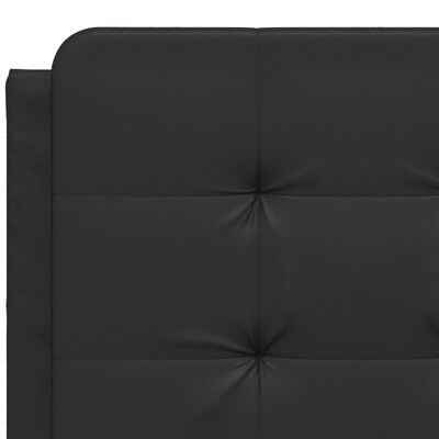 vidaXL Bed Frame without Mattress Black 137x187 cm Double Faux Leather