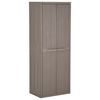 vidaXL Garden Cabinet | Brown | 100% Polypropylene | 65 x 45 x 172 cm