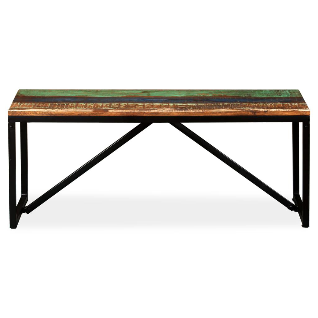 vidaXL Bench Solid Reclaimed Wood 110x35x45 cm
