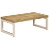 vidaXL Coffee Table 100x50x35 cm Solid Mango Wood and Steel