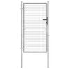 vidaXL Garden Gate Galvanised Steel 100x150 cm Silver