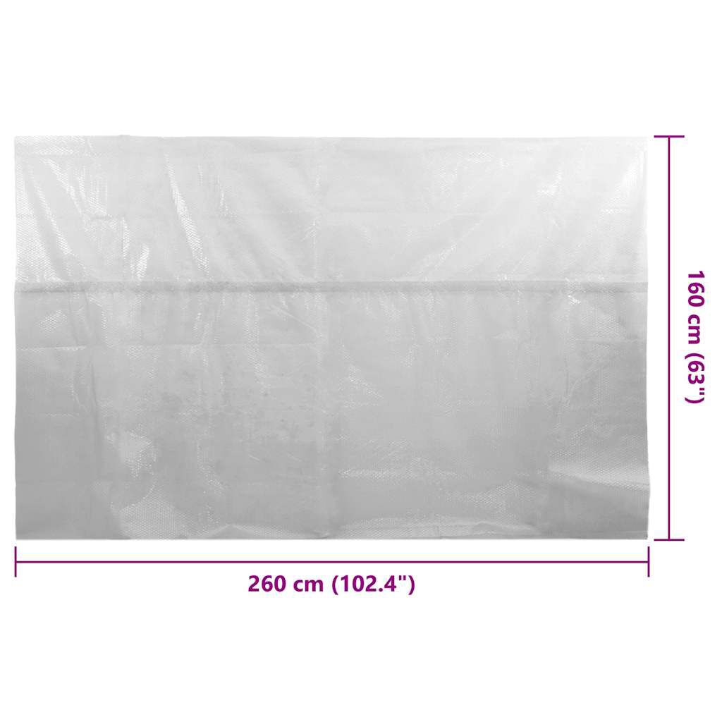 vidaXL Floating PE Solar Pool Film 260x160 cm Grey