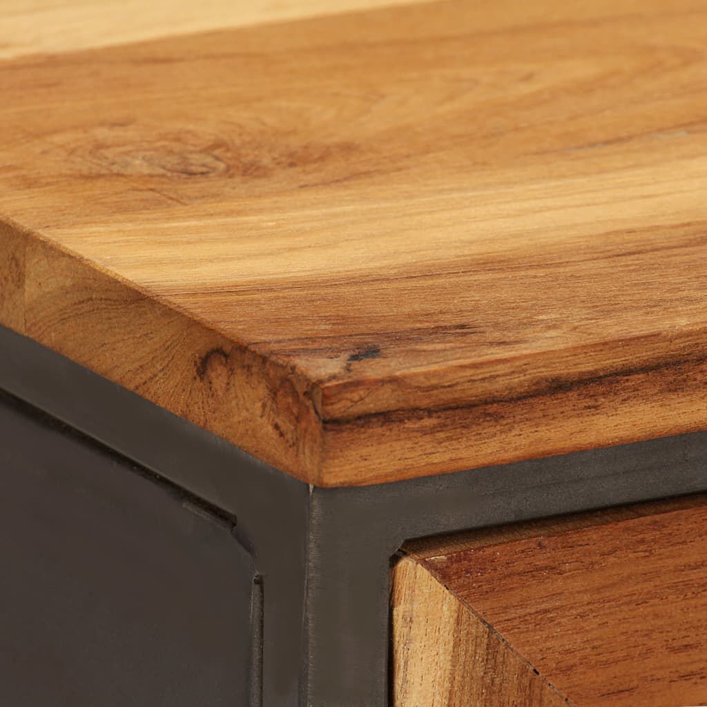 vidaXL Sideboard Recycled Teak and Steel 65x30x70 cm