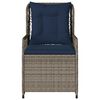 vidaXL Reclining Garden Chairs 2 pcs Grey Poly Rattan
