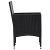 vidaXL 5 Piece Garden Lounge Set With Cushions Poly Rattan Black