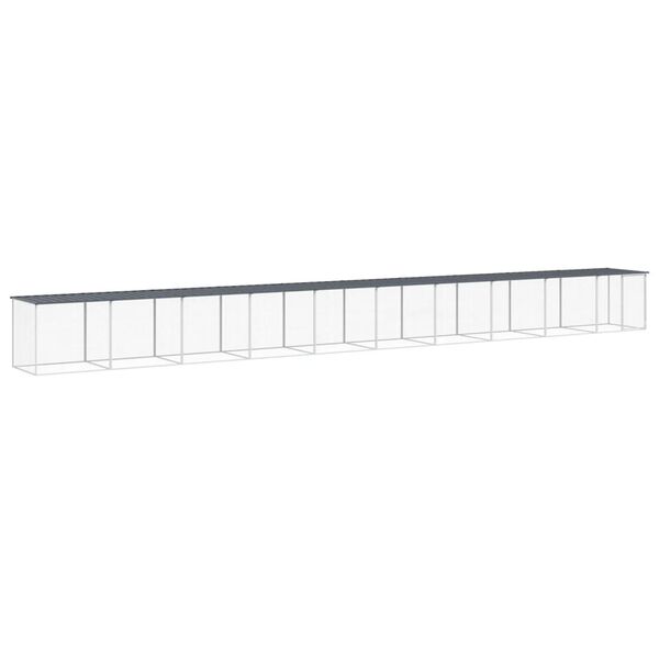 vidaXL Chicken Cage with Roof Anthracite 1003x98x90 cm Galvanised Steel