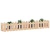 vidaXL Garden Raised Bed with Fence Design 200x30x30 cm Solid Wood Pine