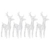 vidaXL Christmas Reindeers 4 pcs Warm White 160 LEDs Acrylic