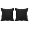 vidaXL 2-Seater Sofa with Throw Pillows Black 120 cm Faux Leather