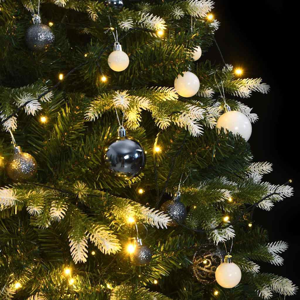 vidaXL Artificial Hinged Christmas Tree 150 LEDs & Ball Set 120 cm