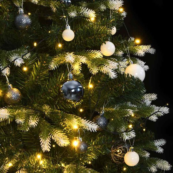 vidaXL Artificial Hinged Christmas Tree 150 LEDs & Ball Set 120 cm
