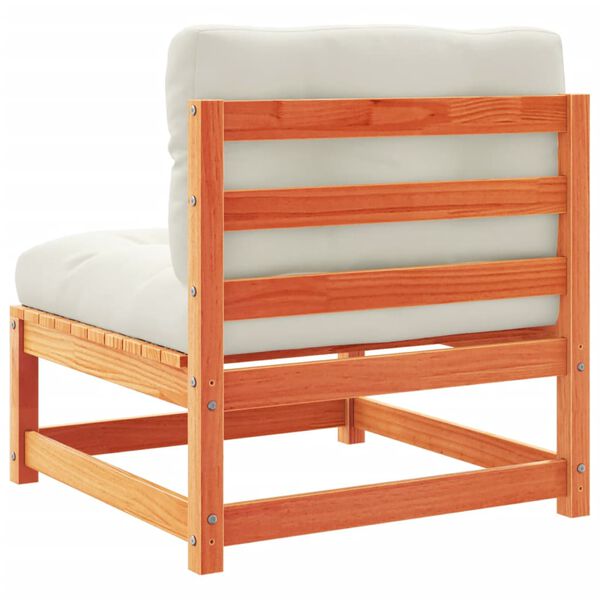 vidaXL 8 Piece Garden Sofa Set with Cushions Wax Brown Solid Wood Pine