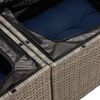 vidaXL 4 Piece Garden Sofa Set with Cushions Black Poly Rattan